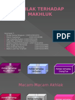 Akhlak Terhadap Makhluk