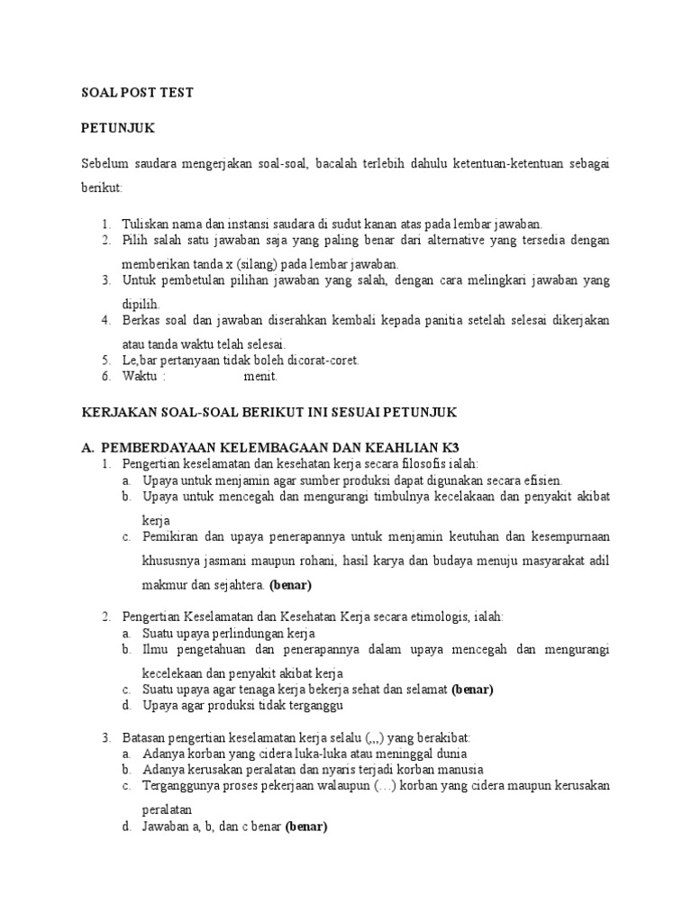 Soal Post Test 1 Docx