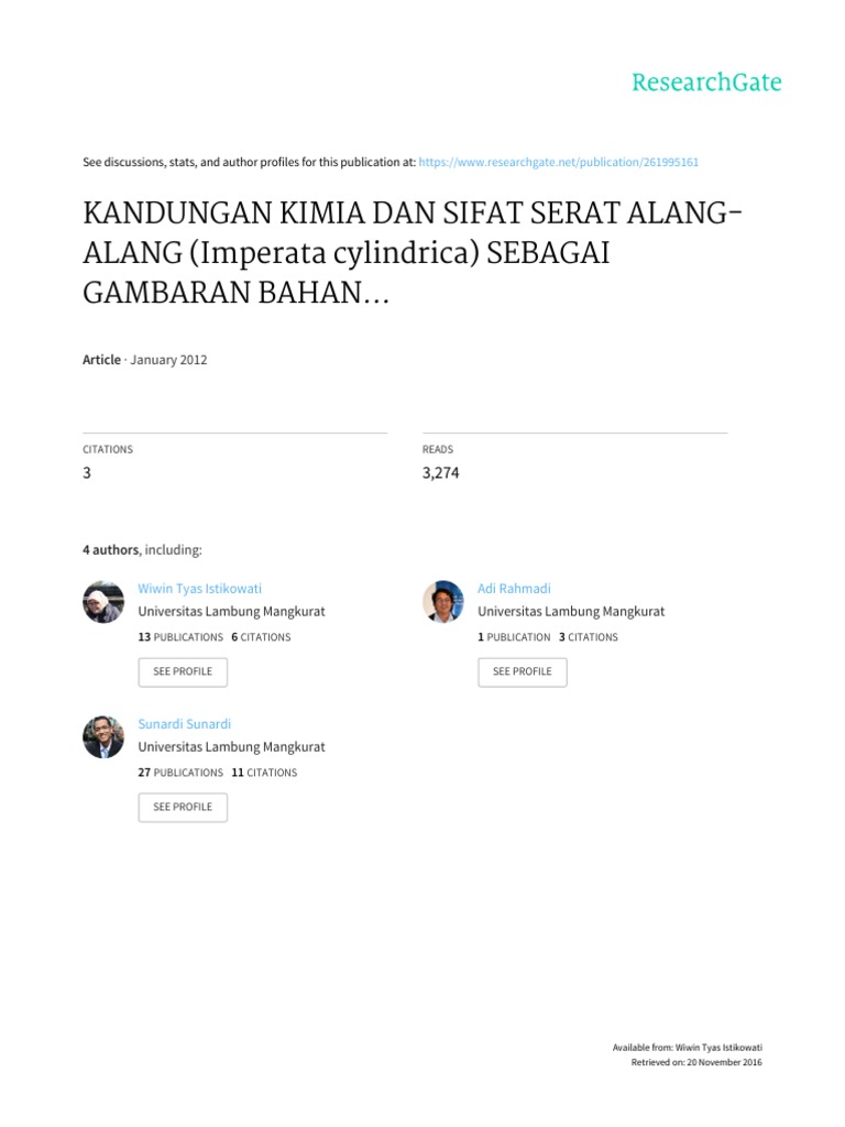 Kandungan Kimia Dan Sifat Serat Kandungan Kimia Dan Sifat Serat