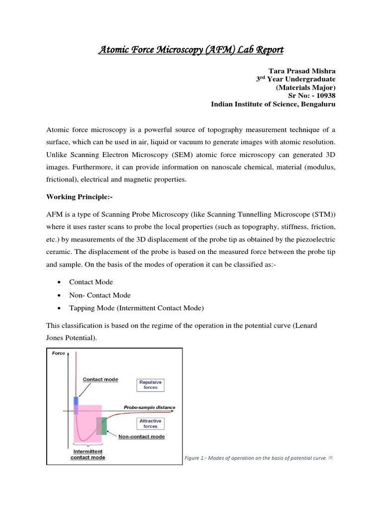 Atomic Force Micros | PDF | Chemical Product Engineering | Atomic
