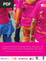 Implementación de programas integrales de VIH/ITS con personas trabajadoras del sexo