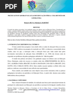 Práticas Inovadoras Nas Aulas de Educação Física