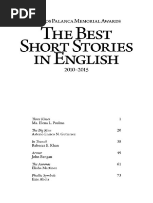Carlos Palanca Memorial Awards 2010 2015 Best Short Stories