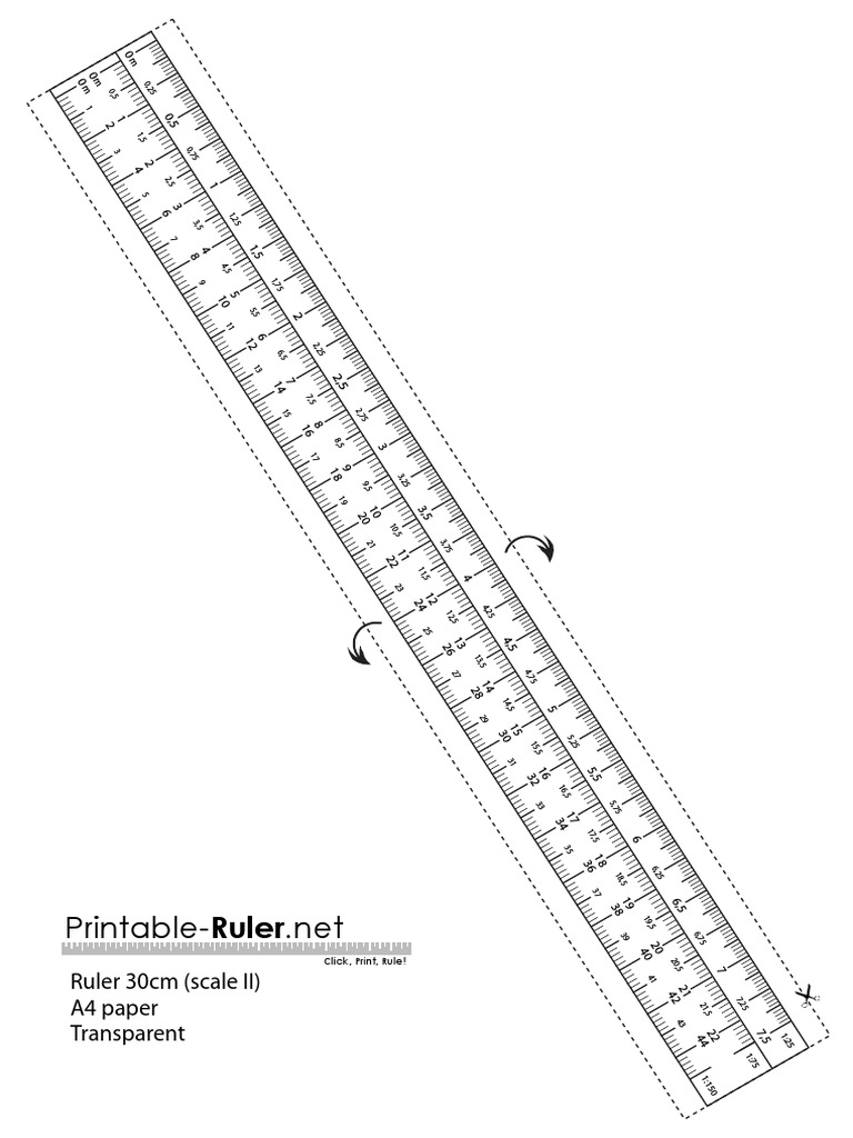 Printable Scale Ruler A4