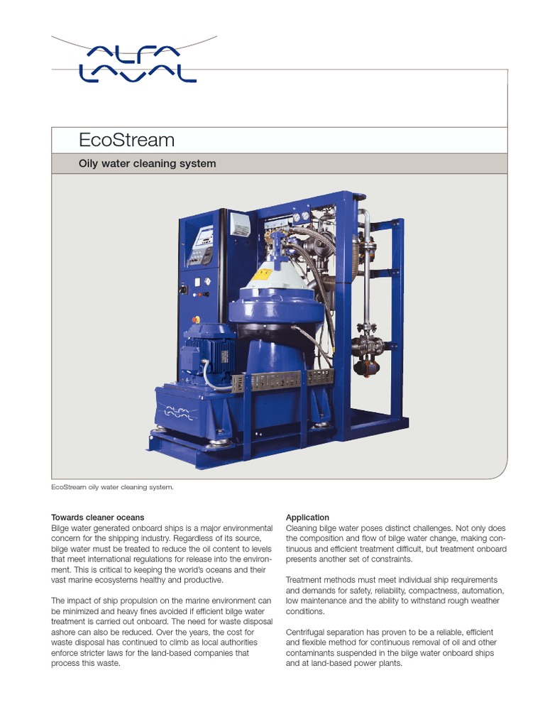 EcoStream Bilge Water Treatment System | PDF | Emulsion | Ships