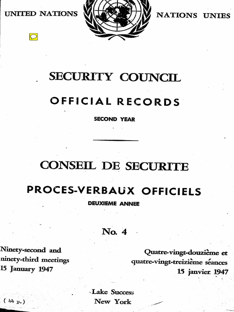 Security Council: Official Records | PDF | United Nations Security ...