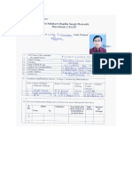 Application Form of Piyush Kumar Jain