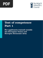 Test of Competence Part 1 Candidate Handbook