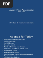 Lecture 22 Structure of Federal Govt