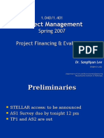 Lecture 2 Project Financing & Evaluation
