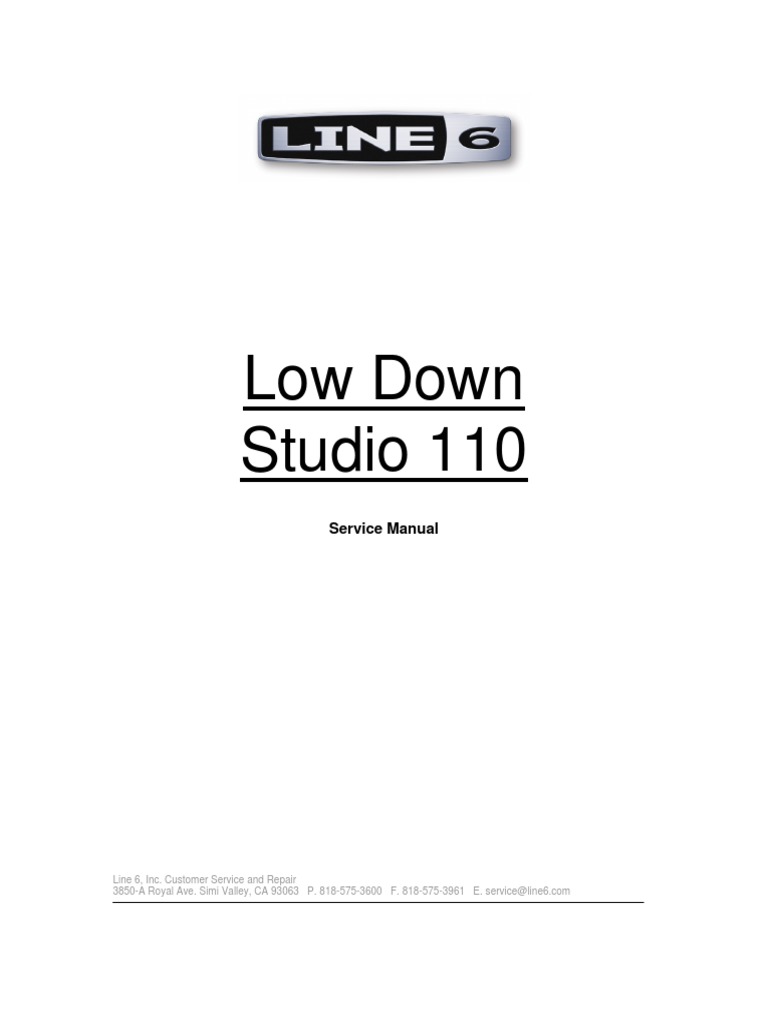 Line 6 Low Down Studio 110 SM | PDF | Electrical Connector 