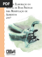 Guia de Elaboracao Do Manual de Boas Praticas Para Manipulacao de Alimentos