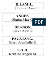 Names (Long Bond Paper)