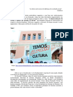 Proposta de Redação - A Democratização Do Acesso à Cultura Em Questão No Brasil