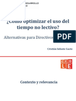 Exposición CEDLE Cristian-Infante: ¿Cómo Optimizar El Uso Del Tiempo No Lectivo?