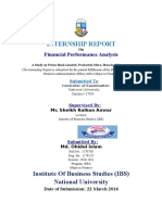 Internship Report: Institute of Business Studies (IBS) National University
