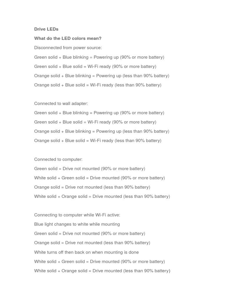 Drive Leds What Do The Led Colors Mean? PDF