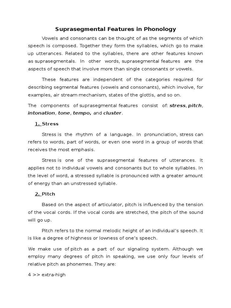 Suprasegmental features definition image