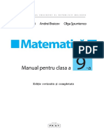IX - Matematica (In Limba Romana)