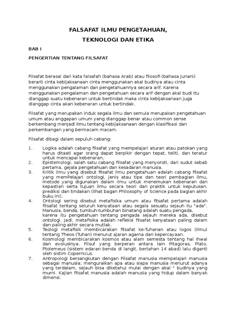 Falsafat Ilmu Pengetahuan Pdf