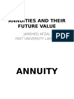 Annuity and Their Future and Present Values 29.04.2016 by Sir Jamshed Afzal
