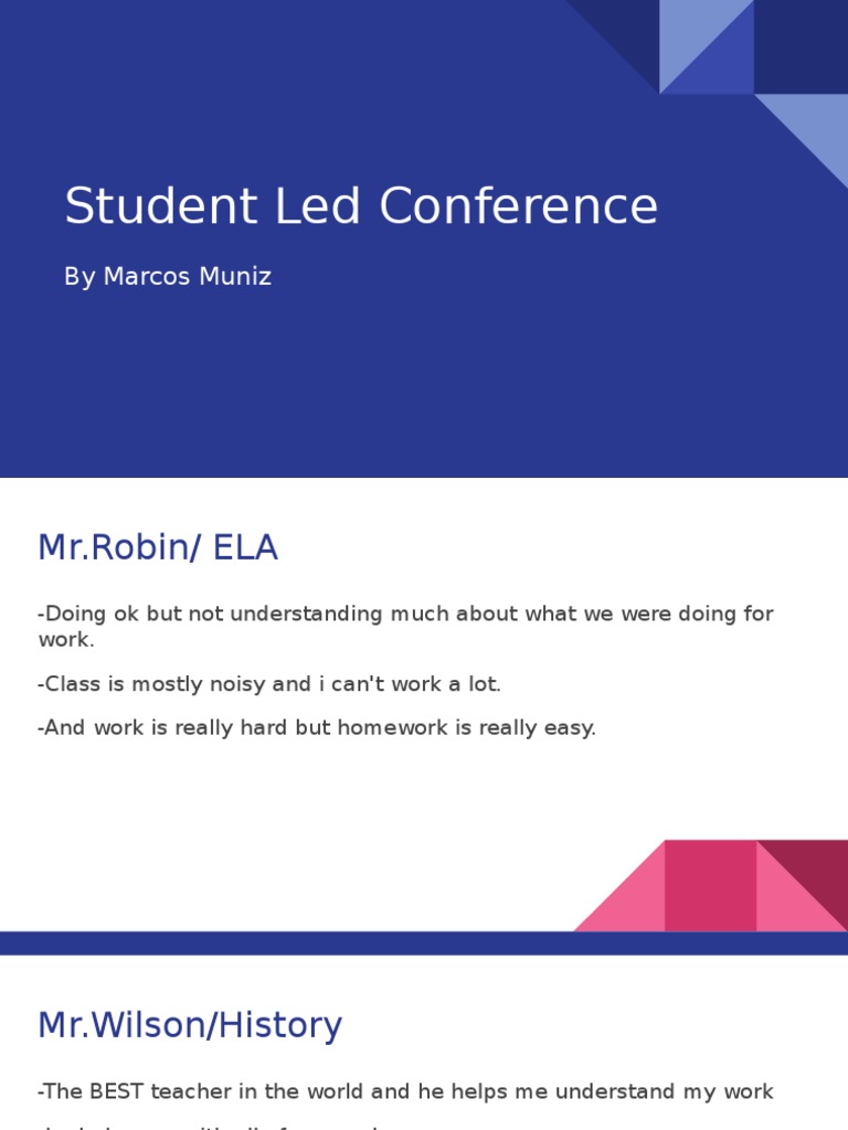 Student Led Conferences | PDF | Language Arts & Discipline