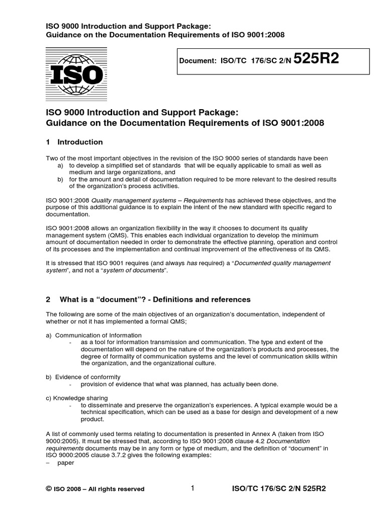 ISO 9000 Introduction and Support Package: Guidance On The ...