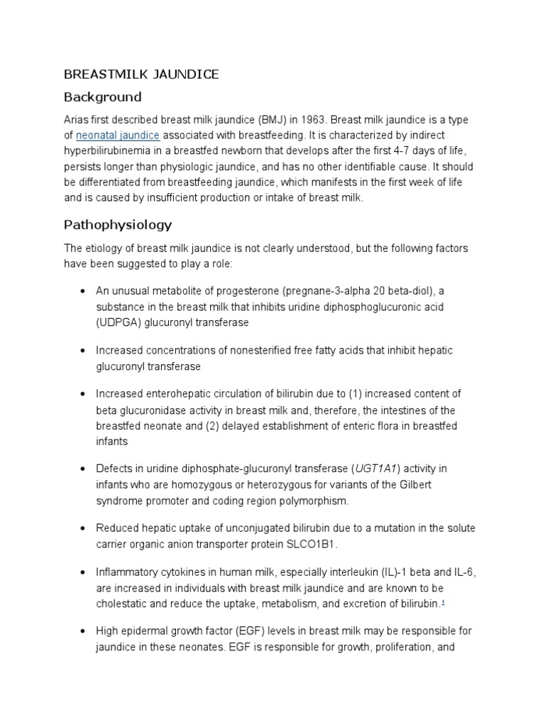 Breastmilk Jaundice Breastfeeding Breast Milk
