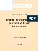 Cengiz Orhonlu, Osmanlı Imparatorluğu'nda Şehircilik Ve Ulaşım Üzerine Araştırmalar PDF