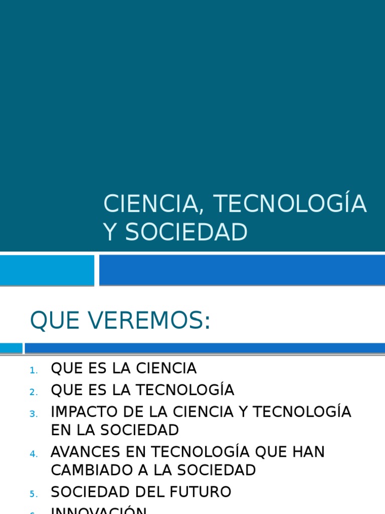 Ciencia y Tecnología en la Sociedad | PDF | Science | Conocimiento