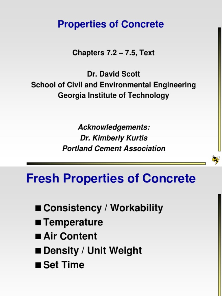 Properties of Concrete Concrete Strength Of Materials