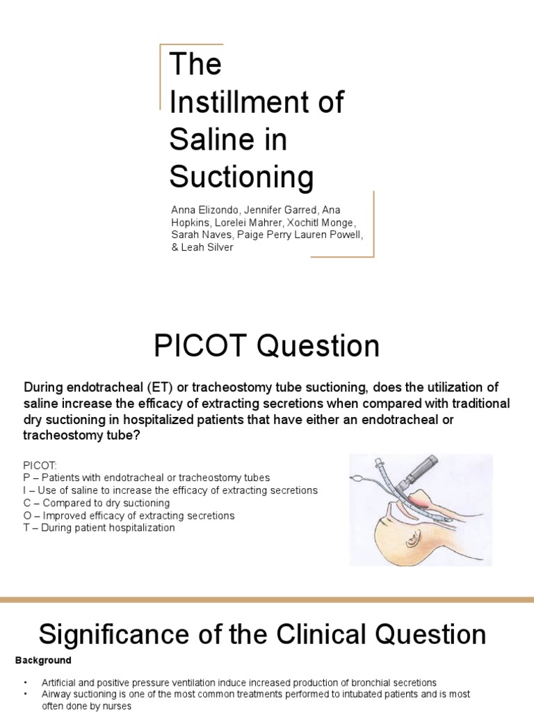 Saline Use in Endotracheal Suctioning | PDF | Evidence Based Medicine ...