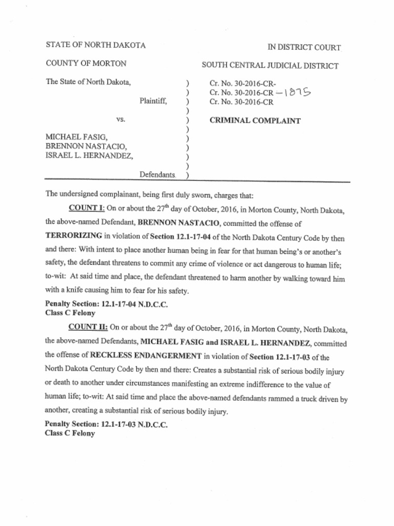 Criminal Complaint
