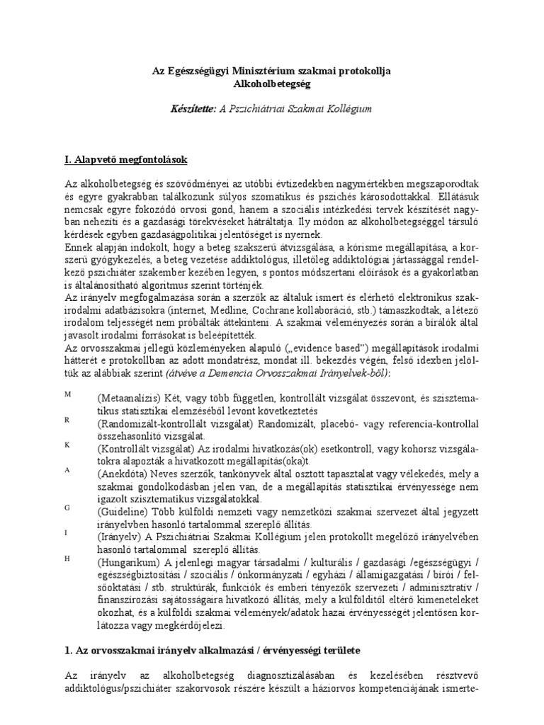PSZIAlkoholbetegseg Szakmai Protokoll PDF