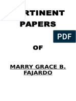 Pertinent Papers: Marry Grace B. Fajardo