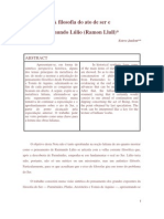 A Filosofia Do Ato de Ser e Raimundo Lúlio (Amon Llull)