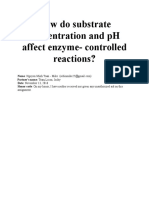 How Do Substrate Concentration and PH Affect Enzyme-Controlled Reactions?