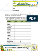 Evidencia AA1. Nutricion