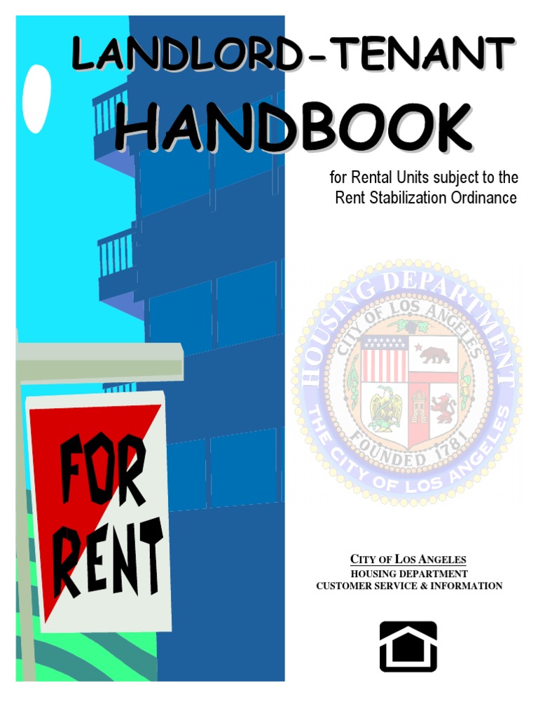 Los Angeles Landlord Tenant Handbook for Rent Stabilized Units
