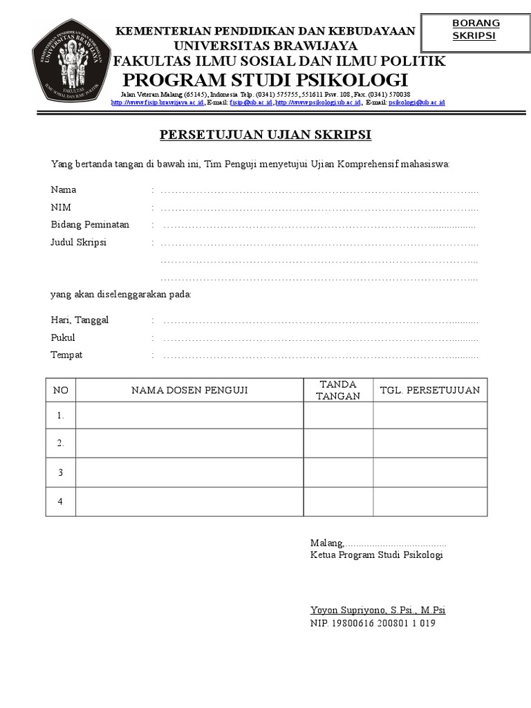 Form 13 Persetujuan Ujian Kompre