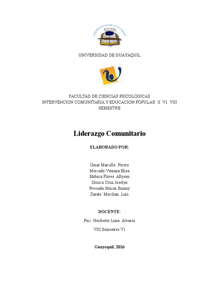 Liderazgo Comunitario: Claves y Desafíos | PDF | Comunidad | Liderazgo