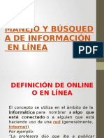 MANEJO DE LA INFORMACIÓN EN LÍNEA