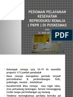 Pedoman Pelayanan Kesehatan Peduli Remaja (PKPR) Di Puskesmas