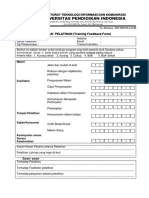 EVALUASI  PELATIHAN (tranning feedback form)