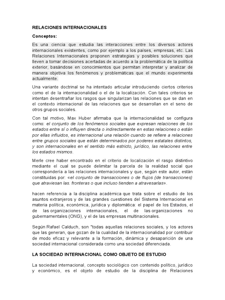 Calduch Relaciones Internacionales