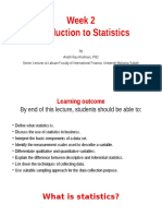Week 2 Introduction To Statistics