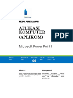 Microsoft Power Point - Modul 6 Aplikasi Komputer (TM6)