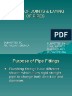 Fitting of Joints & Laying of Pipes