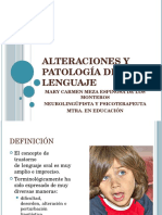 AlLTERACIONES PATOLOGICAS DEL LENGUAJE