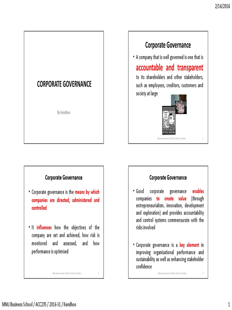 Corporate Governance and Sustainability Insights | PDF | Corporate ...